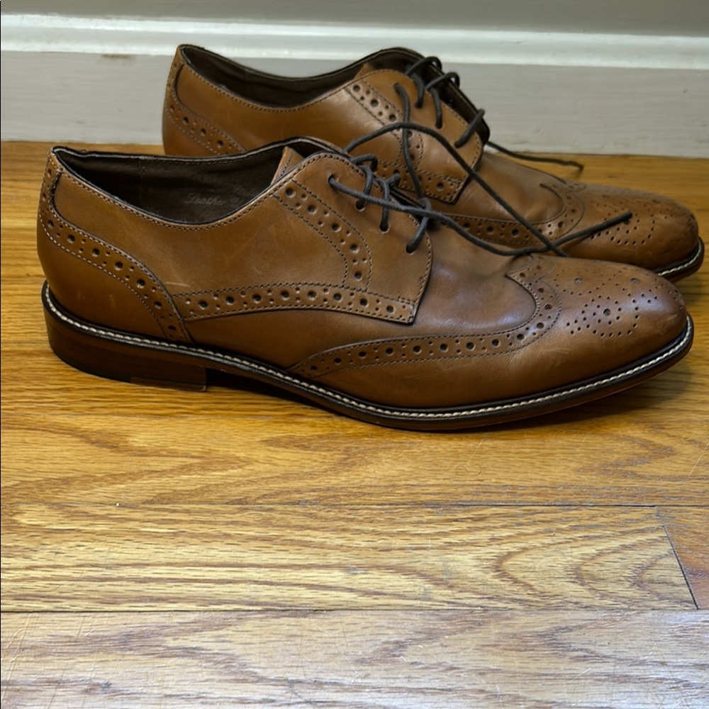 Joseph Abboud Brown Oxford Wingtip Brogues - Picture 3 of 4